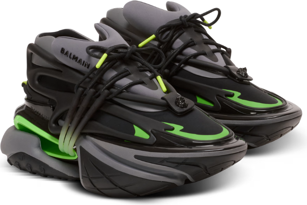 Balmain Unicorn Low Sneaker Neoprene & Calfskin view 2